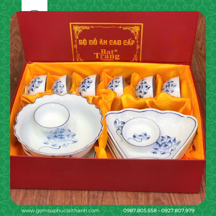 BỘ BÁT ĐĨA LIÊN HOA
