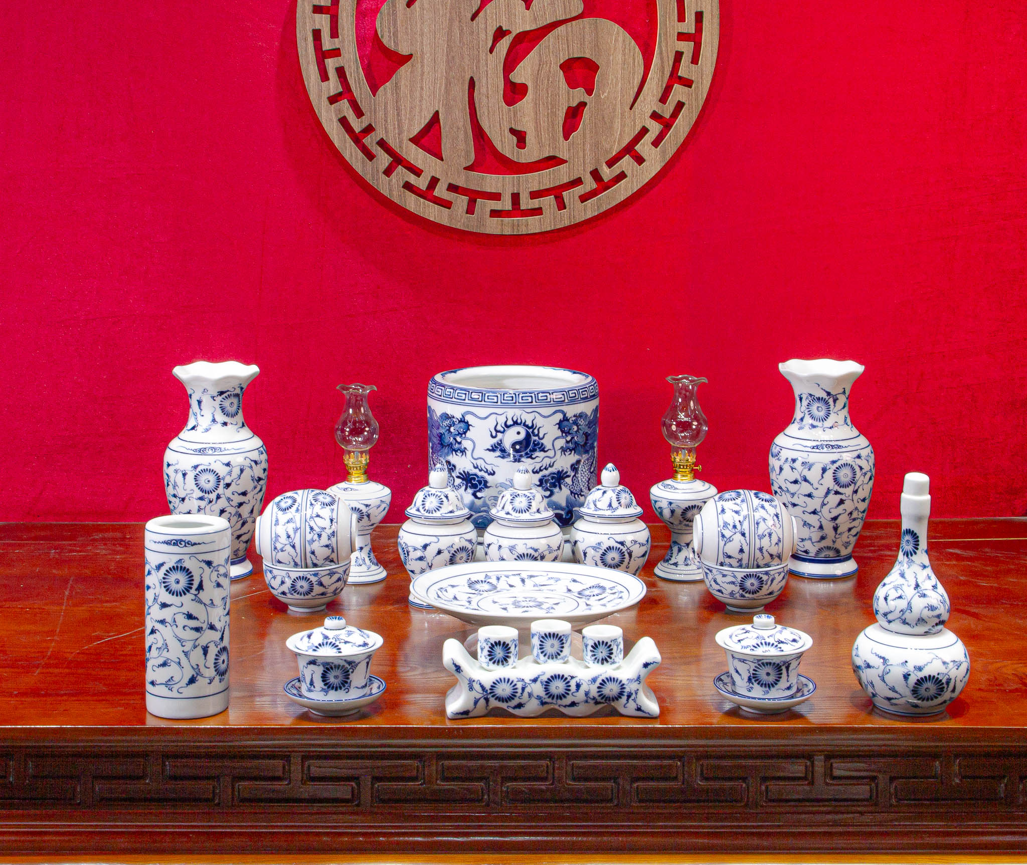 Bộ đồ thờ Phúc Lộc Hoàng Hoa