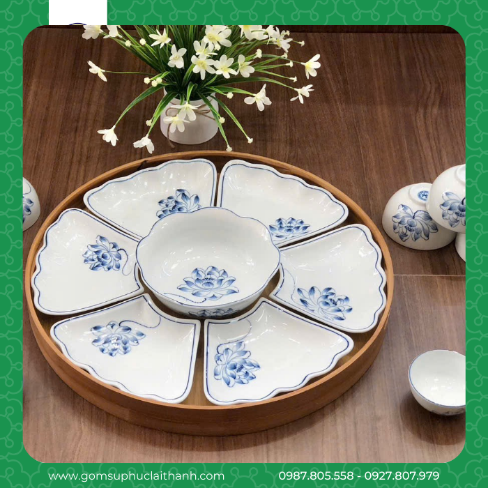 BỘ BÁT ĐĨA LIÊN HOA