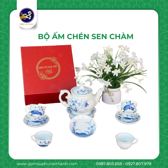 BỘ ẤM CHÉN SEN TRÀM
