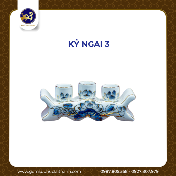 BỘ ĐỒ THỜ SEN CHÀM VÀNG KIM