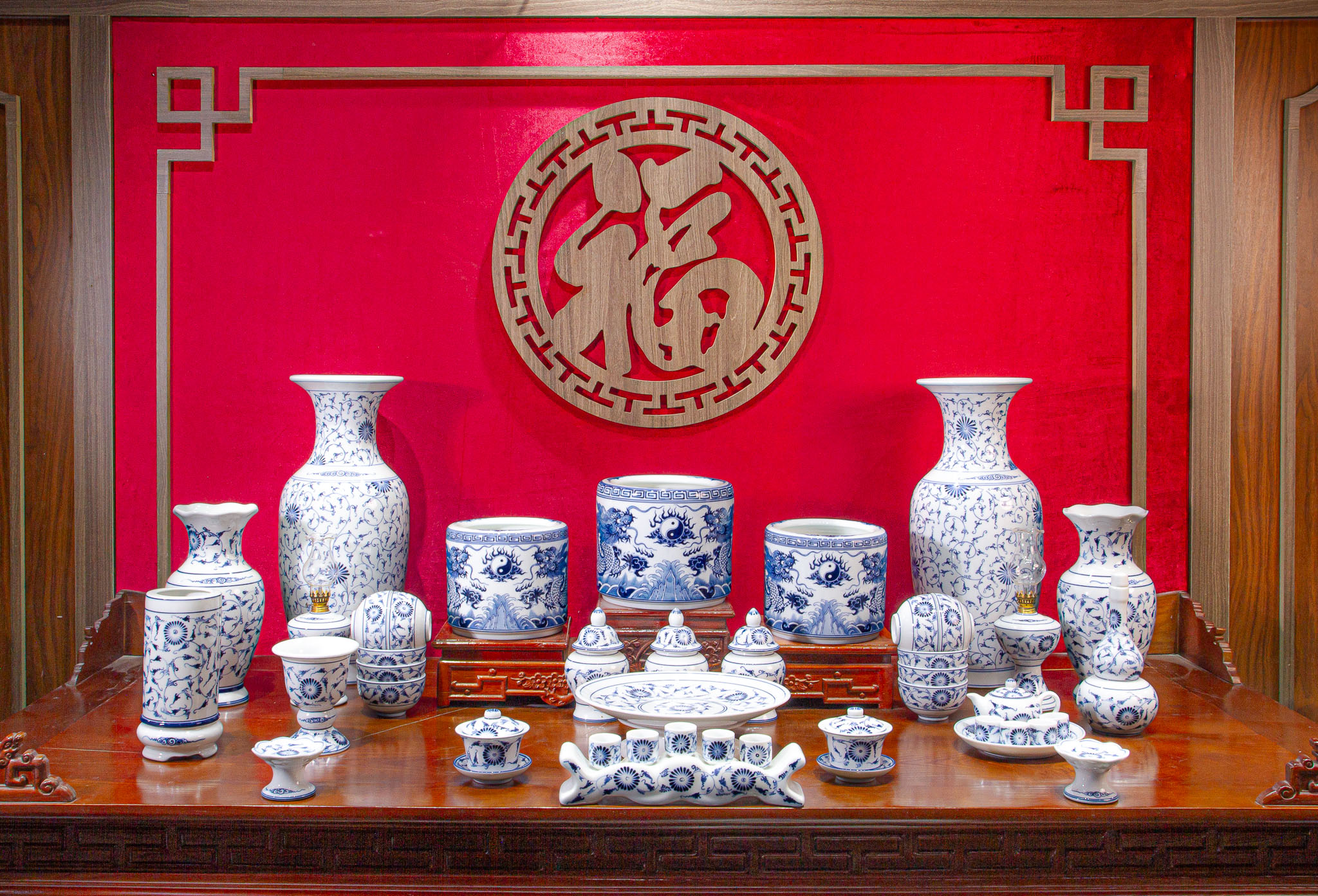 Bộ đồ thờ Phúc Lộc Hoàng Hoa