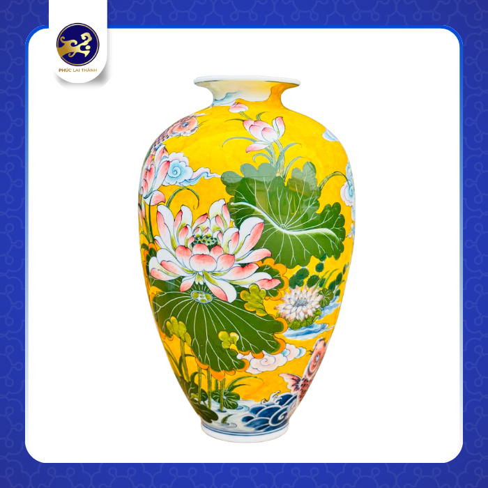 BÌNH VÒ CÁ VŨ MÔN MEN VÀNG