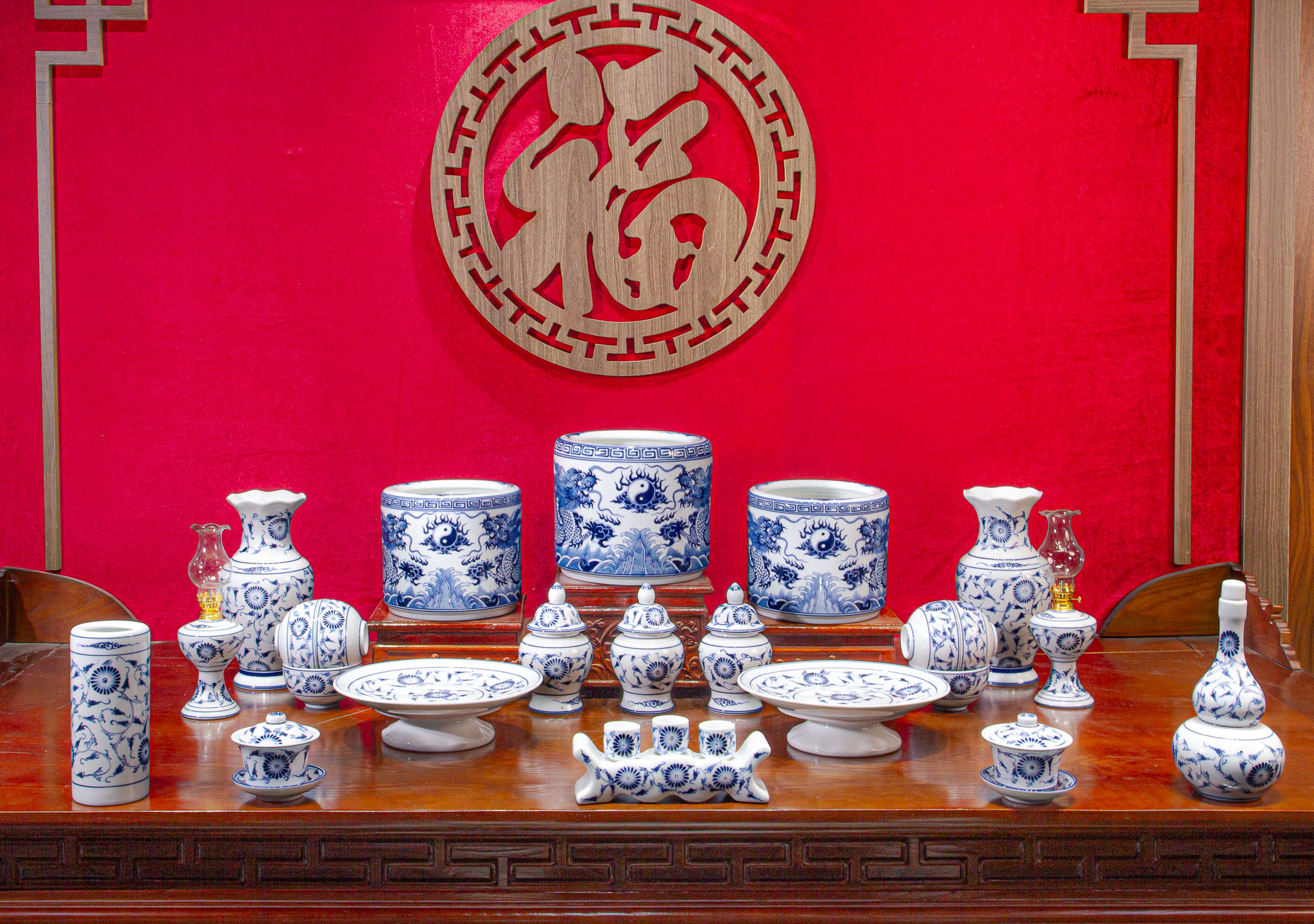 Bộ đồ thờ Phúc Lộc Hoàng Hoa
