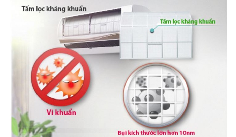 Tấm lọc kháng khuẩn loại bỏ triệt để các vi khuẩn gây hại
