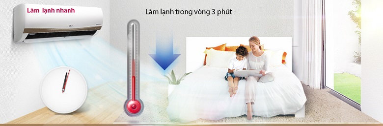 Làm lạnh nhanh cho bầu không khí mát mẻ