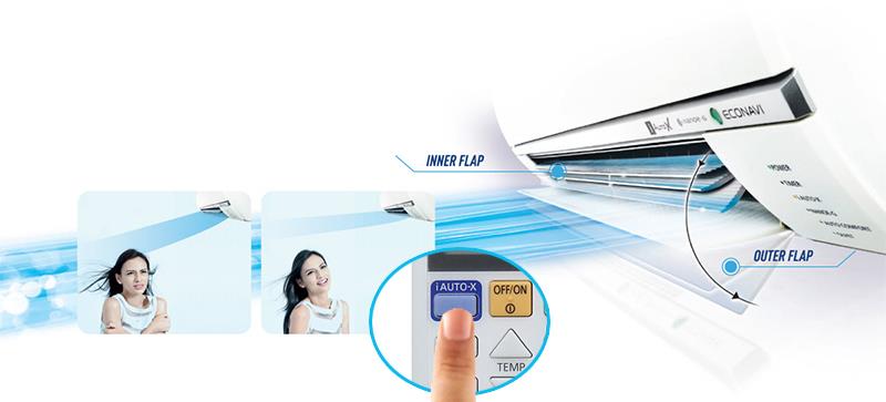 Chế độ làm lạnh i-AutoX tăng tốc độ làm lạnh nhanh phòng