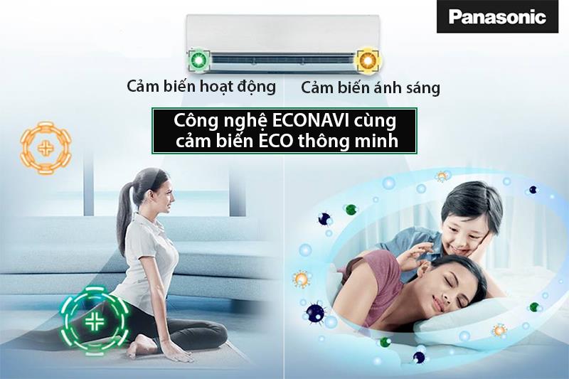 Công nghệ Econavi với cảm biến chính xác tiết kiệm điện năng sử dụng
