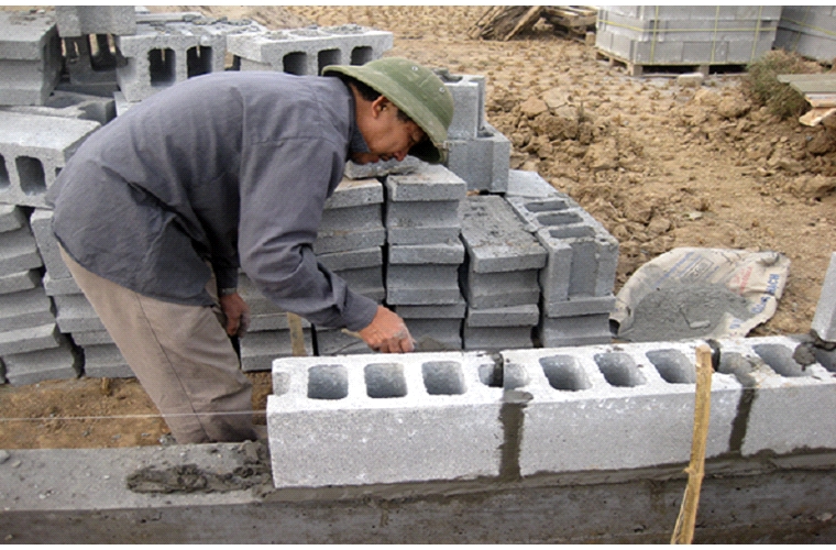 Cách nào chống nứt tường gạch xi măng cốt liệu?