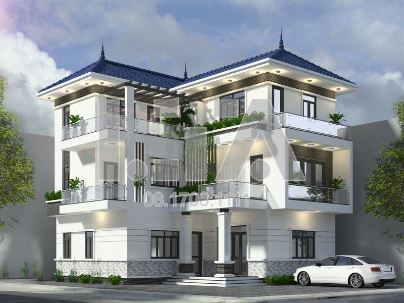 4 lưu ý khi thiết kế kiến trúc biệt thự hiện đại 3 tầng