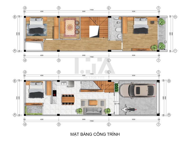 Thiết kế kiến trúc hiện đại ưu tiên không gian sử dụng