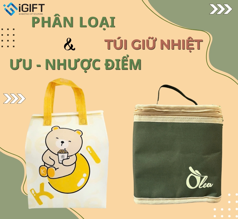 Túi giữ nhiệt in logo có mấy loại? Ưu và Nhược điểm