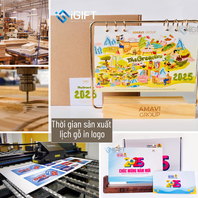 Thời gian sản xuất lịch gỗ in logo – Lưu ý quan trọng cho doanh nghiệp