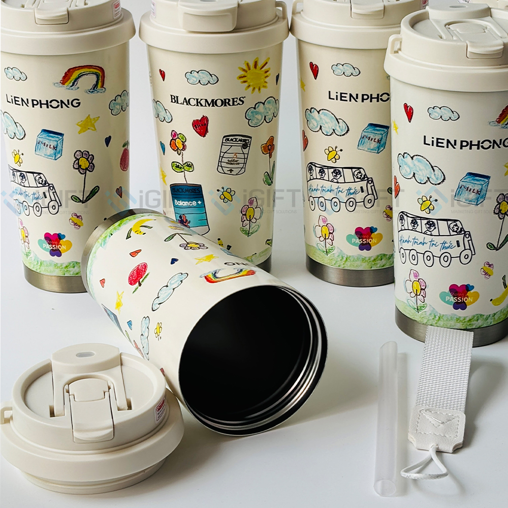 Ly giữ nhiệt in logo theo yêu cầu – giải pháp quà tặng doanh nghiệp ấn tượng nhất 2025