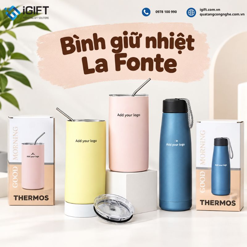 Bình giữ nhiệt La Fonte: xuất xứ, độ bền và top mẫu đáng mua