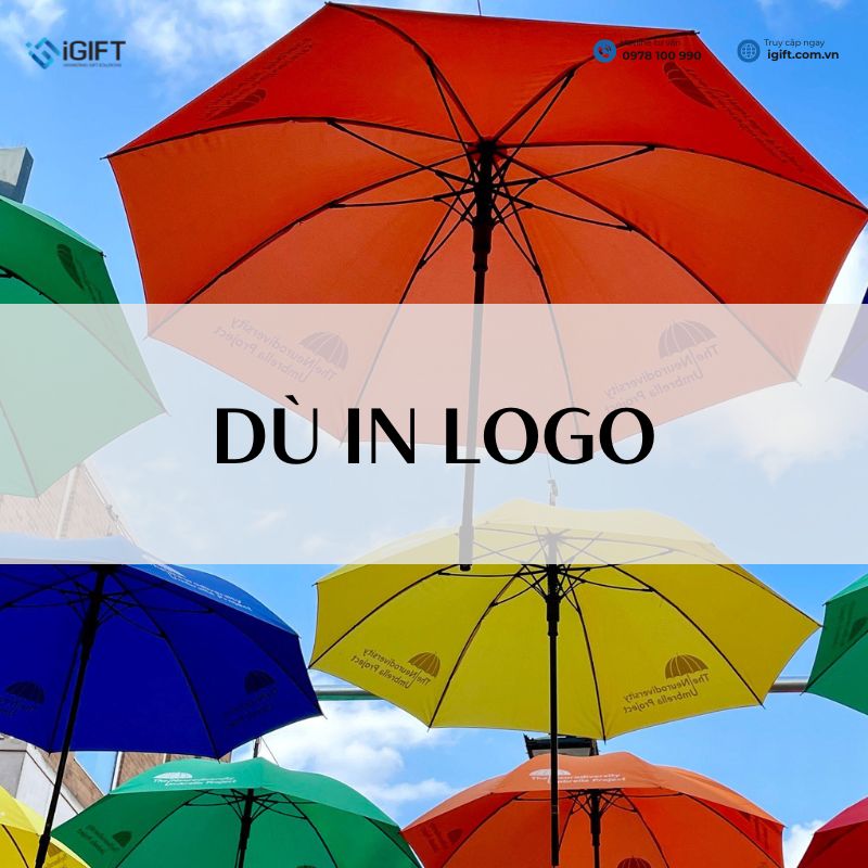 Dù in logo công ty theo yêu cầu - Giá sỉ tận xưởng