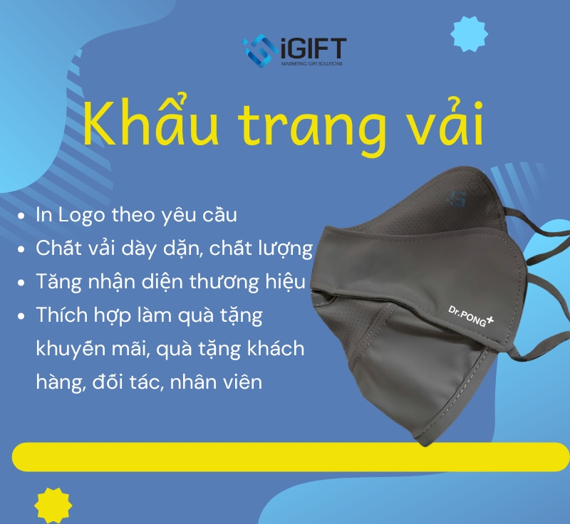 Khẩu Trang Vải In Logo – Giải Pháp Quà Tặng Doanh Nghiệp Hiện Đại