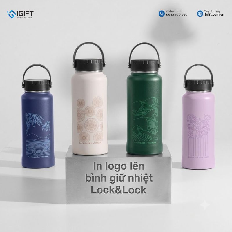 In logo lên bình giữ nhiệt Lock&Lock: Giải pháp quà tặng doanh nghiệp đẳng cấp