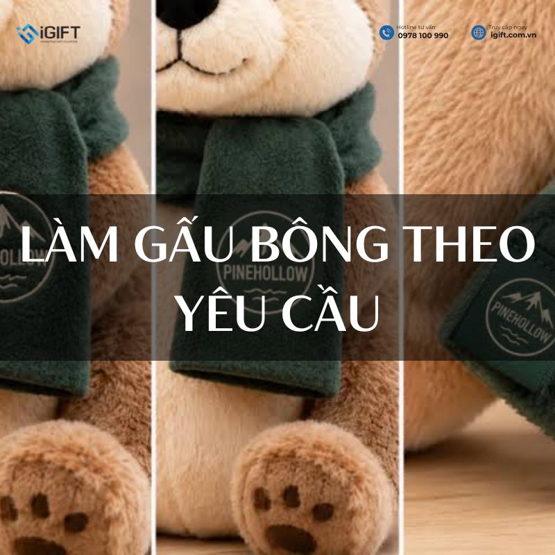Làm gấu bông theo yêu cầu: Quà tặng độc quyền