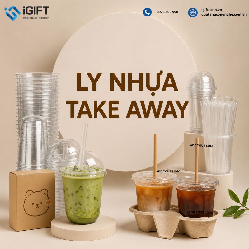 Ly nhựa take away: Các mẫu đẹp & in logo giá rẻ cho quán