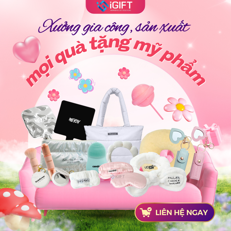 iGIFT – Công ty sản xuất mọi quà tặng kèm ngành mỹ phẩm in logo