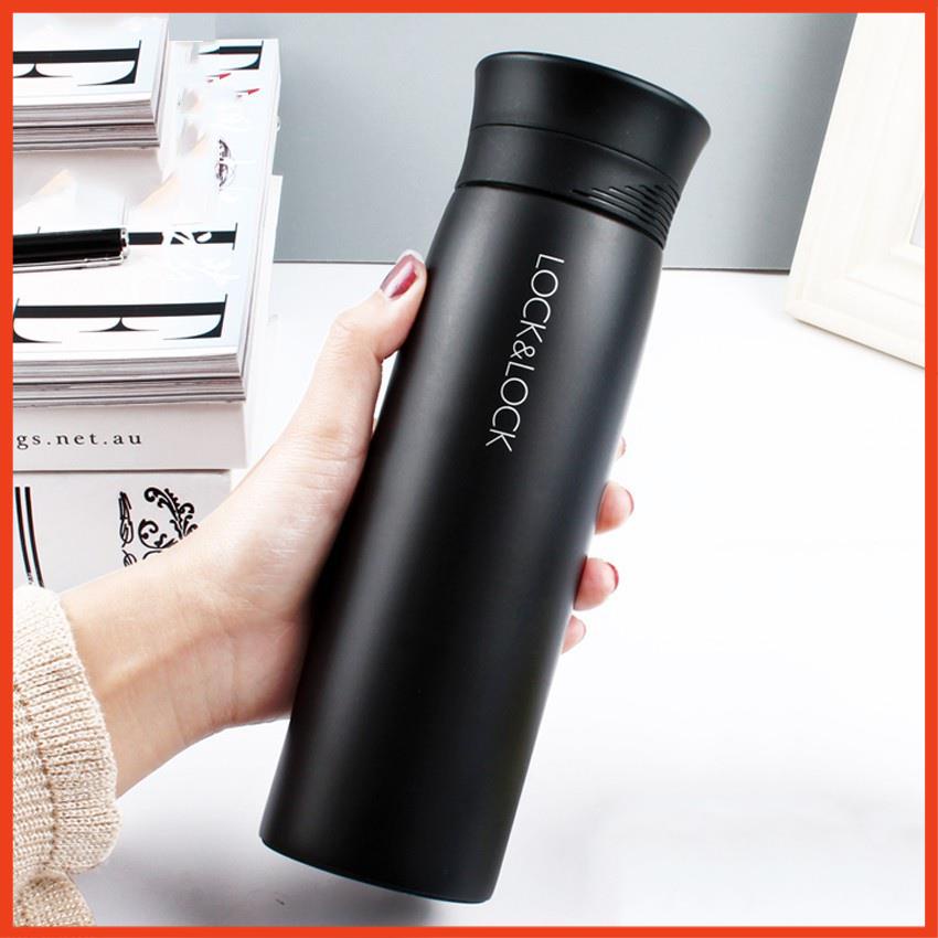 Bình giữ nhiệt lock&lock Line Tumbler Bằng Thép Không Gỉ LHC4119B (400Ml – Đen) In Ấn Logo Theo Yêu Cầu 2 Bình giữ nhiệt lock&lock