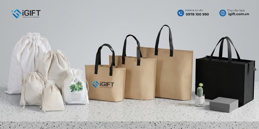 các loại túi vải không dệt in logo - 6