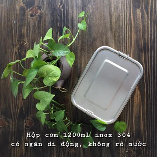 Hộp Cơm 2 Tầng Chất Liệu Inox 304 1200ml Quà tặng công nghệ doanh nghiệp