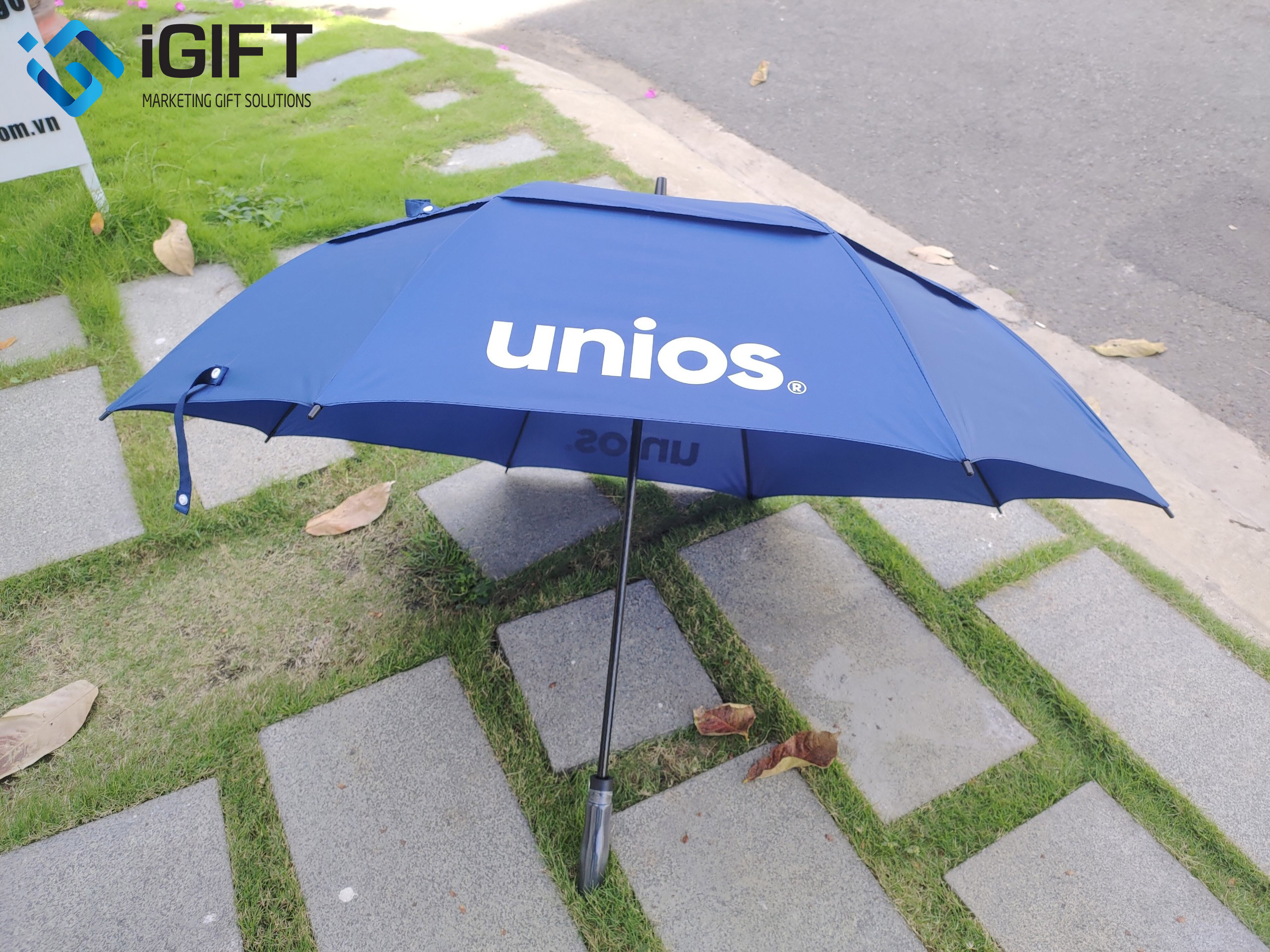 Dù Quảng Cáo In Ấn Logo Thương Hiệu Unios Quà tặng công nghệ doanh nghiệp