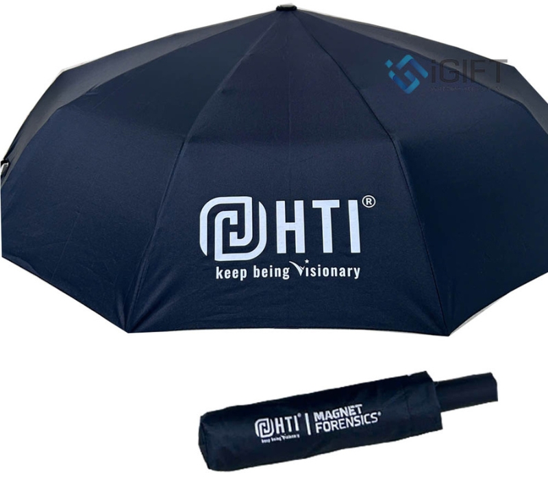 Ô dù tự động - in logo HTI 2 Ô dù tự động - in logo HTI Quà tặng công nghệ doanh nghiệp