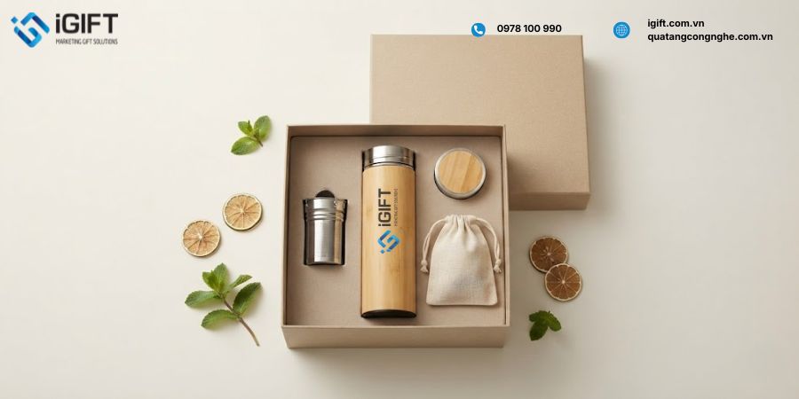 giá bình giữ nhiệt vỏ tre