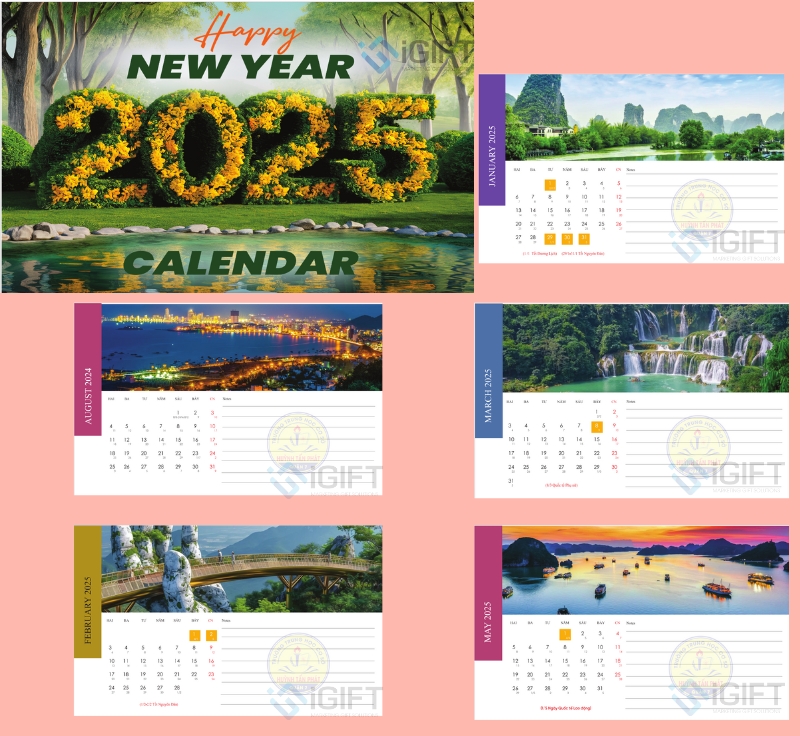 Chất liệu và kích thước của Lịch để bàn in logo 5 Chất liệu và kích thước của Lịch để bàn in logo Quà tặng công nghệ doanh nghiệp