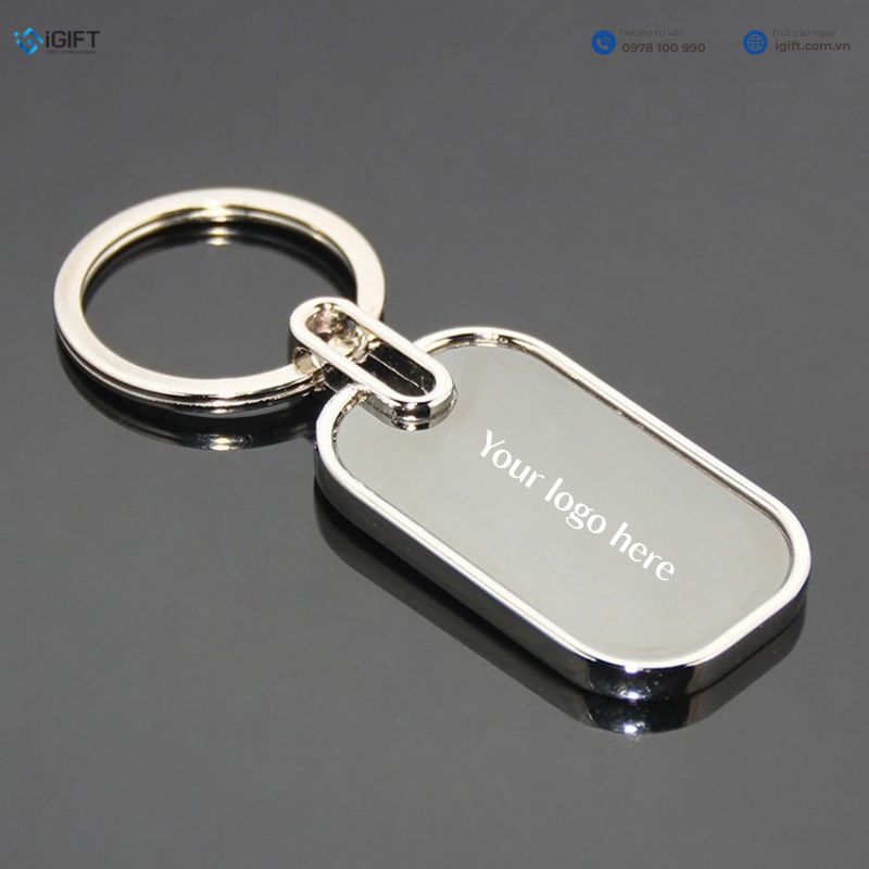 móc khóa kim loại khắc logo