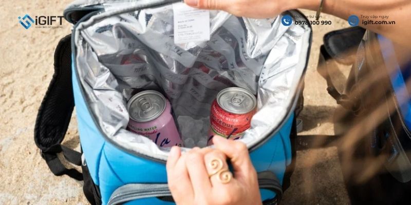 túi giữ lạnh dạng thùng vải gấp gọn