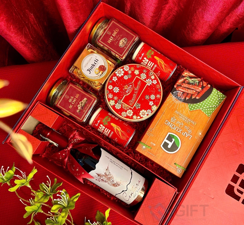 Set quà Tết sang trọng - In logo theo yêu cầu - SQ04 Quà tặng công nghệ doanh nghiệp