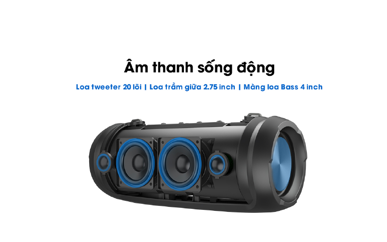 Loa Bluetooth W-King D3 Pro thiết kế đeo vai hiện đại, phá cách dientuduchieu.com