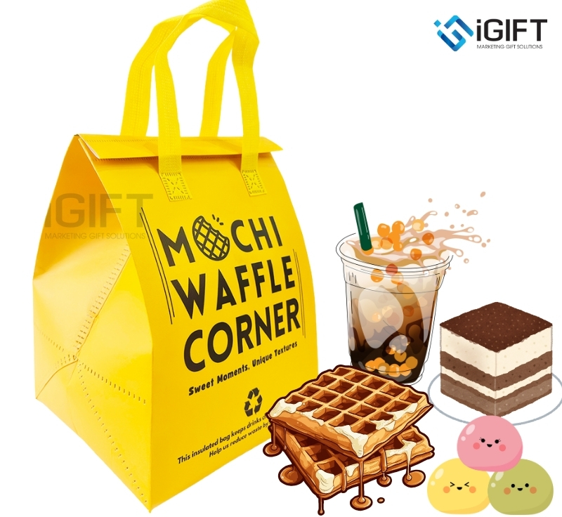iGIFT - Xưởng sản xuất túi giữ nhiệt đựng trà sữa in logo Quà tặng công nghệ doanh nghiệp