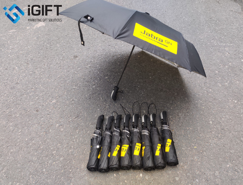 Dù Gập Tự Động 1 Chiều In Logo Jabra Quà tặng công nghệ doanh nghiệp