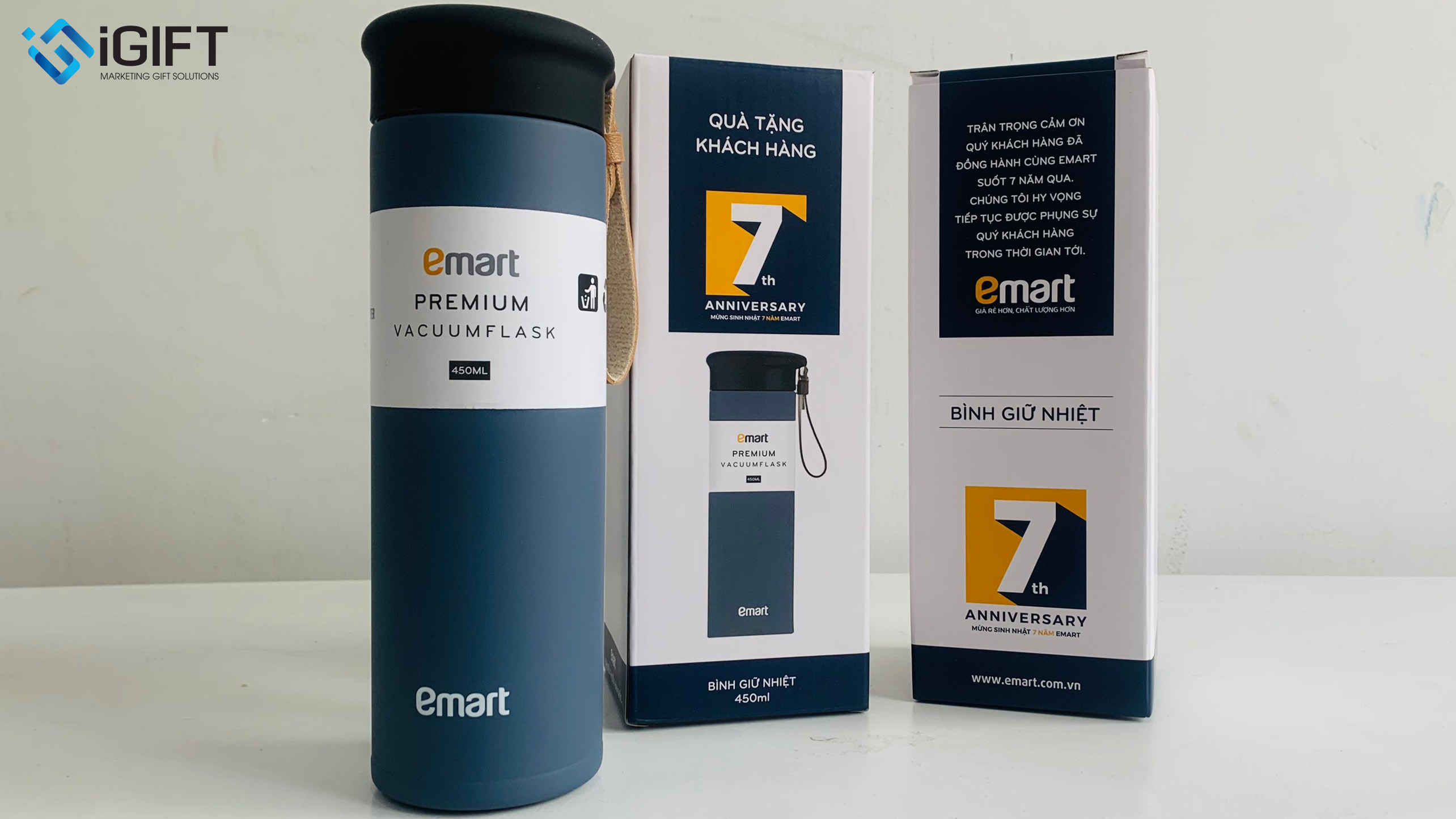 Bình Giữ Nhiệt Cao Cấp Inox 304 In Logo Emart 1 Bình Giữ Nhiệt Cao Cấp Inox 304 In Logo Emart Quà tặng công nghệ doanh nghiệp