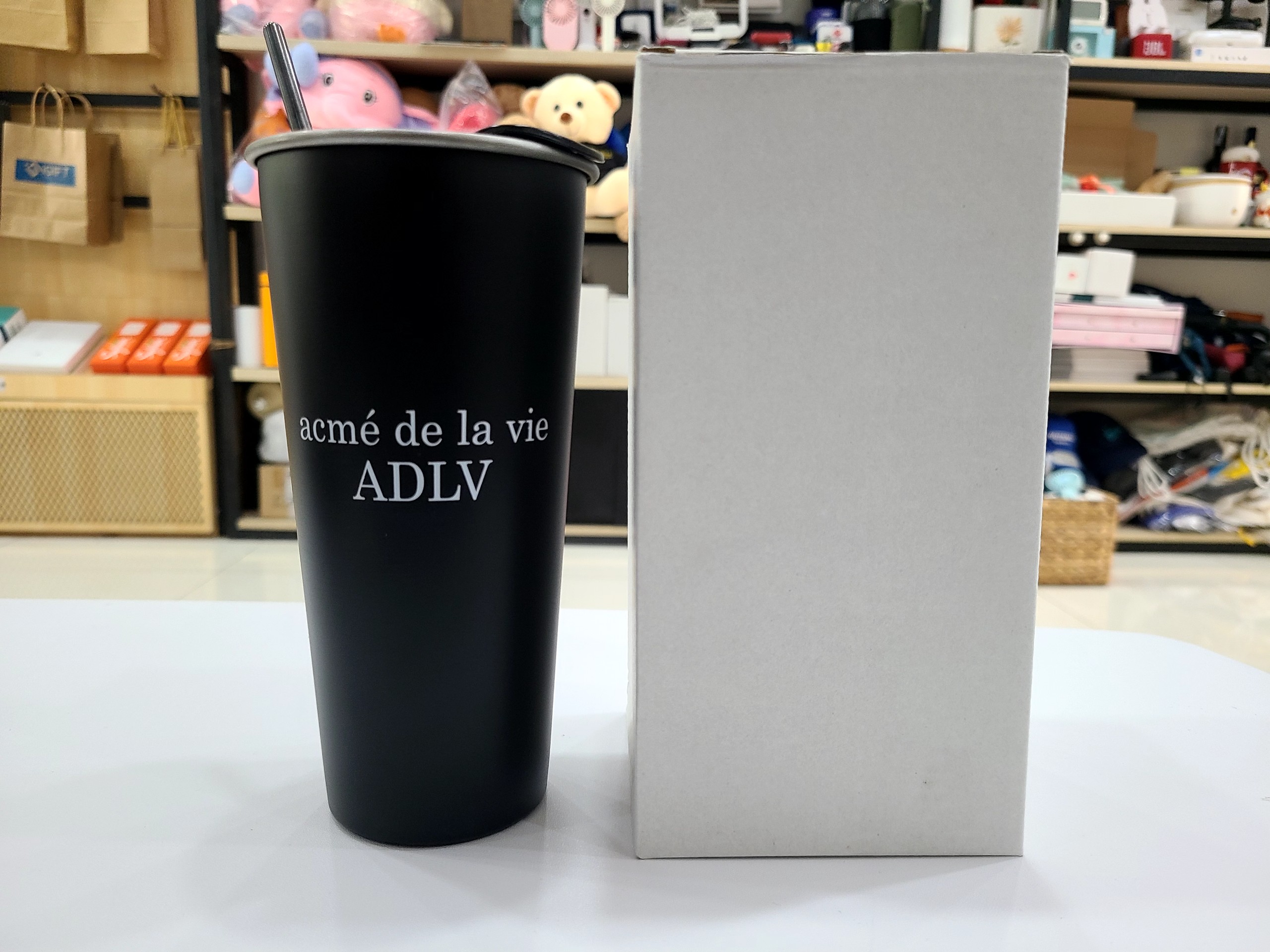 Ly Giữ Nhiệt Inox 304 Và Túi Canvas In Logo ADLV Quà tặng công nghệ doanh nghiệp