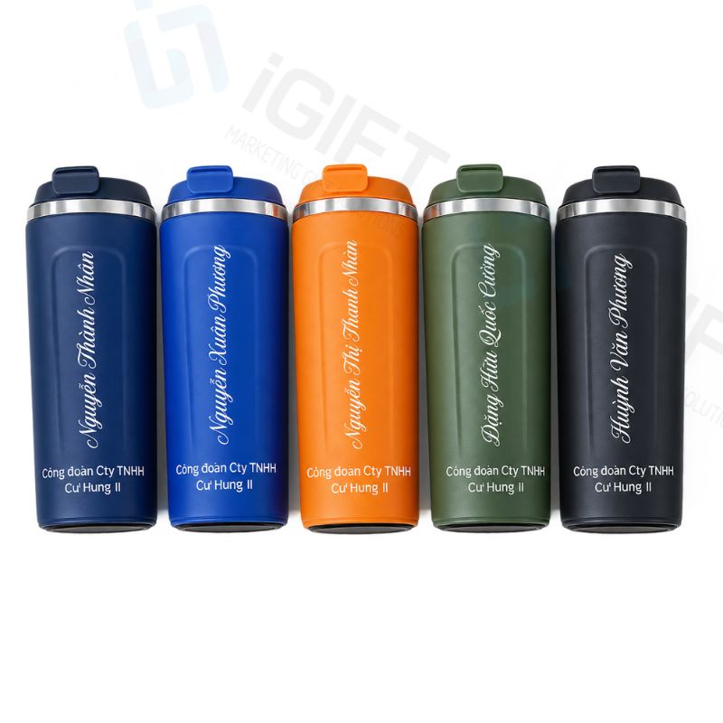 Ly giữ nhiệt khắc tên (Cự Hùng)