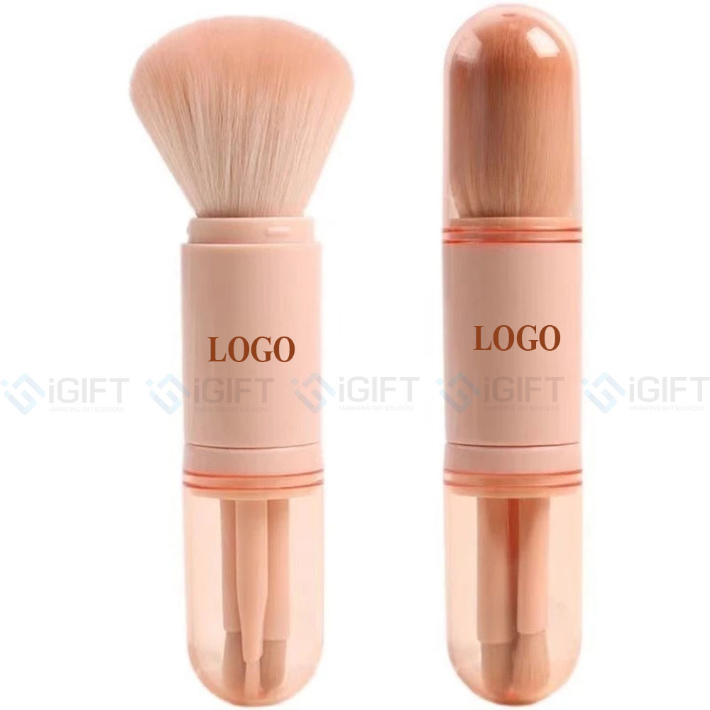Bộ cọ trang điểm mini 4 in 1 - In logo theo yêu cầu 1 Bộ cọ trang điểm mini 4 in 1 - In logo theo yêu cầu Quà tặng công nghệ doanh nghiệp