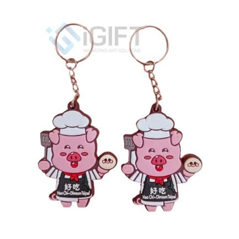 Móc khóa cao su 2D sản xuất theo yêu cầu