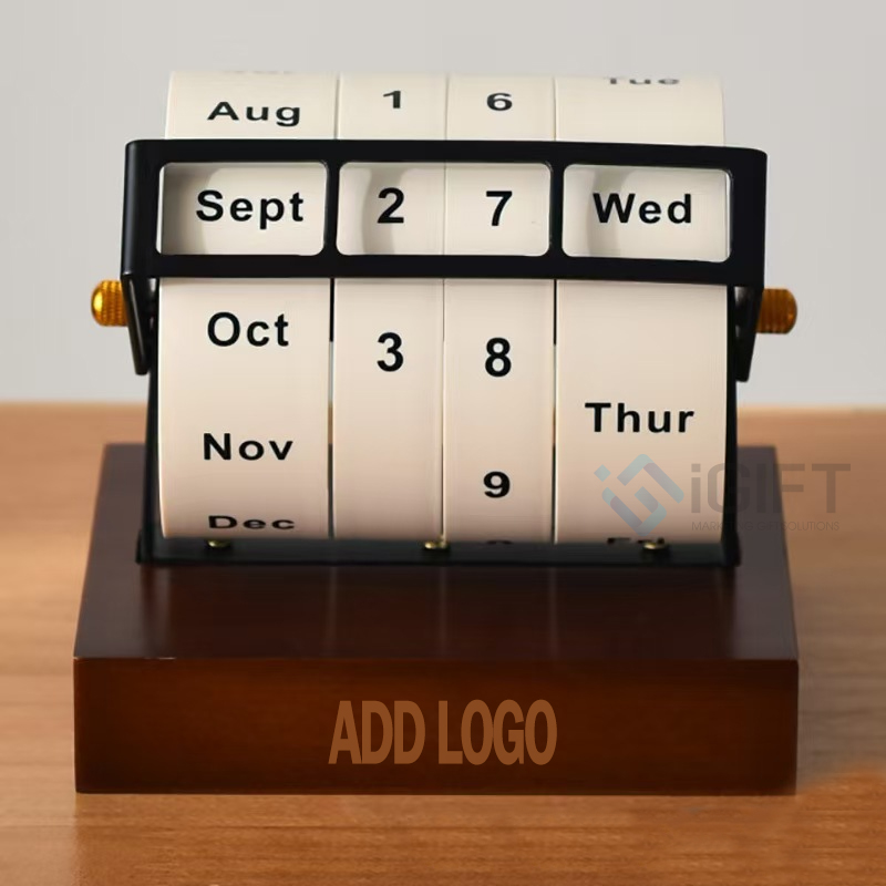 Lịch gỗ sáng tạo 2026  - In khắc logo theo yêu cầu