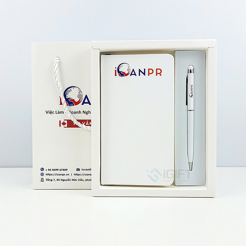 Set quà tặng sổ bút A5- In logo theo yêu cầu