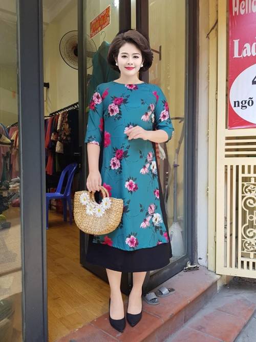Váy Liền Thân Phiên Bản Cách Tân Áo Dài In Hoa Văn Nghệ Kiểu Trung Quốc Mẫu  Dài Cổ Điển Phong Cách Trung Quốc Cho Nữ Mẫu Mới Mùa Xuân 2024 |