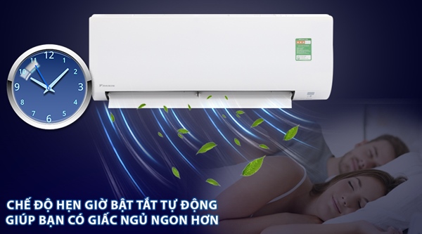 Máy lạnh Daikin 1.0 HP FTF25UV1V/RF25UV1V với chế độ tắt bật tự động