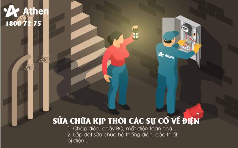 ATHEN cung cấp dịch vụ sửa điện dân dụng tại nhà