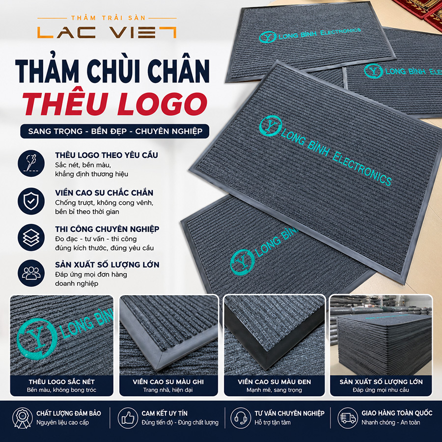 Thảm Chùi Chân Logo Doanh Nghiệp, Giải Pháp Nhận Diện Thương Hiệu