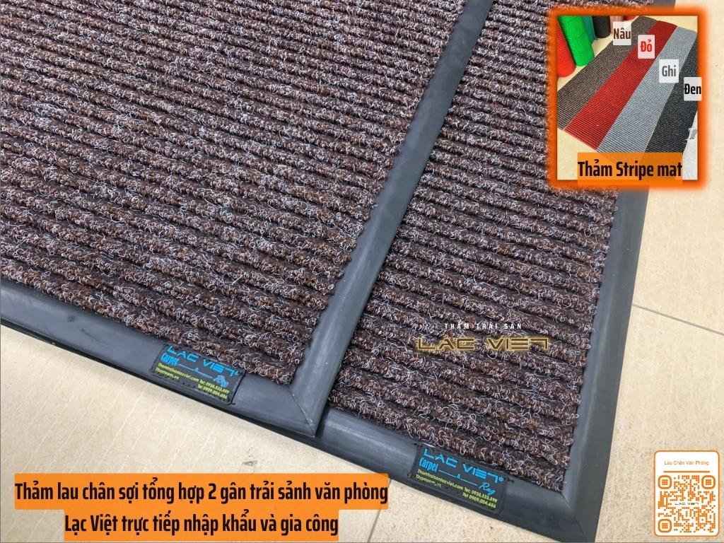 Thảm lau chân sợi tổng hợp trải sảnh stripemat